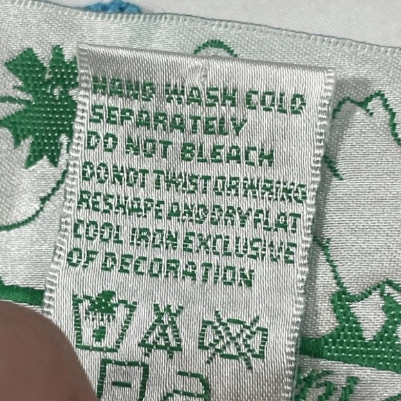 Quacker Factory Embellished Cardigan Sweater XS Sequin Beads Beach Umbrella BLUE - Picture 7 of 16